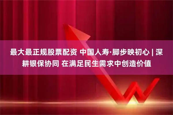 最大最正规股票配资 中国人寿·脚步映初心 | 深耕银保协同 在满足民生需求中创造价值